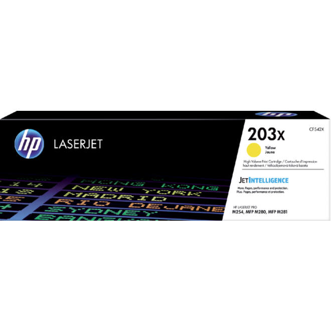 Tonercartridge HP CF542X 203X geel