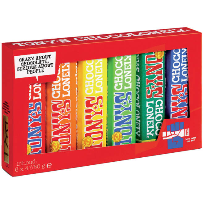 Chocolade Tony's Chocolonely Proeverijtje 6 repen à 47/50gr