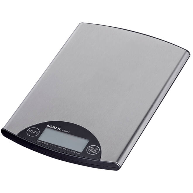 Briefweger MAUL Steel tot 5000 gram inclusief batterij zilver staal