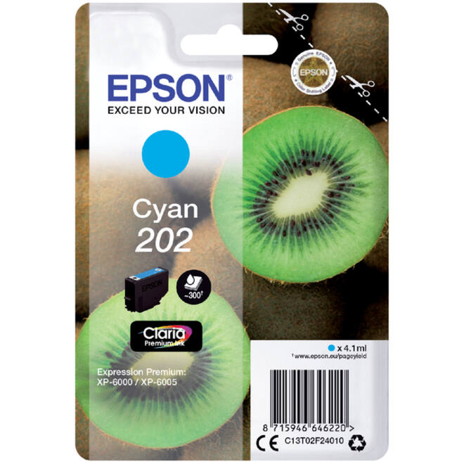Inktcartridge Epson 202 T02F24 blauw