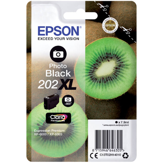 Inktcartridge Epson 202XL T02H14 foto zwart