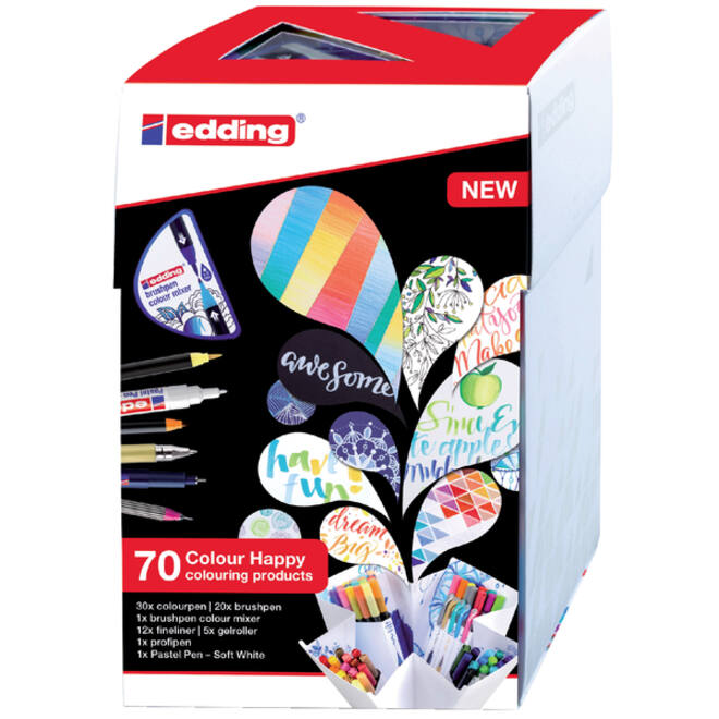 Brushpen edding Colour Happy assorti 70-delig
