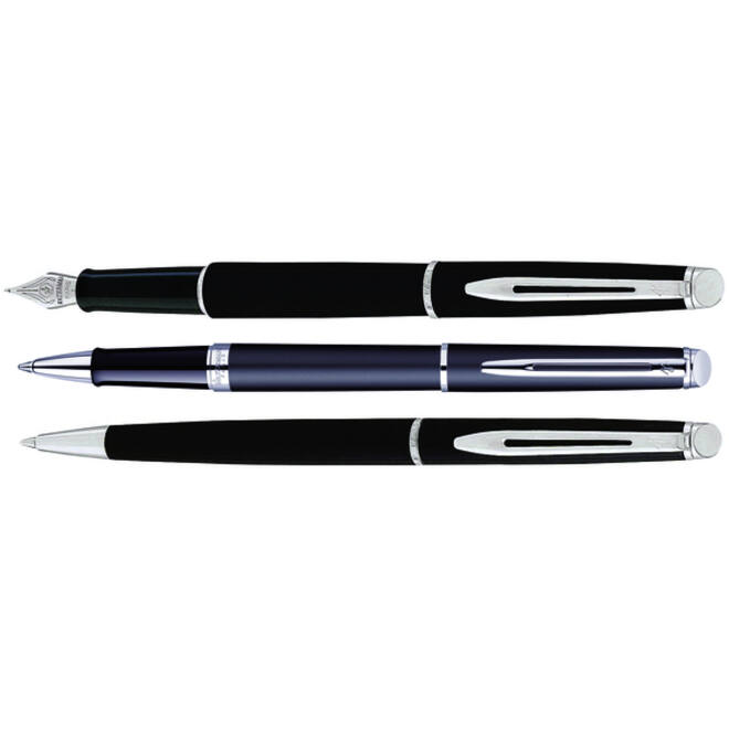Rollerpen Waterman Hémisphère matte black CT fijn