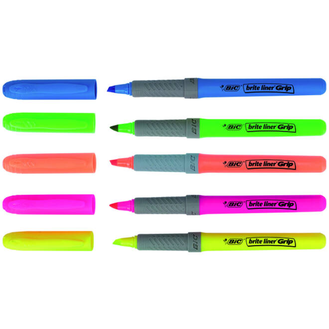 Markeerstift Bic brite liner grip oranje