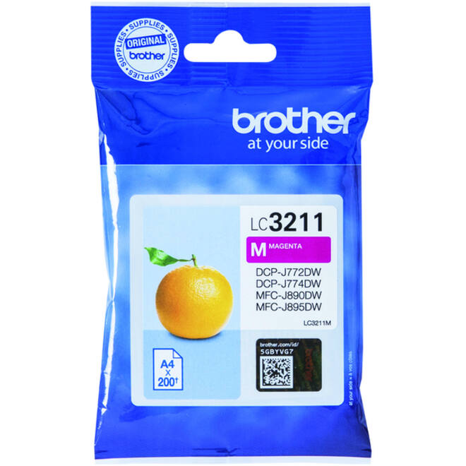 Inktcartridge Brother LC-3211M rood