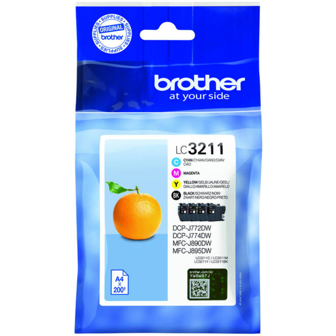 Inktcartridge Brother LC-3211 Zwart + 3 kleuren