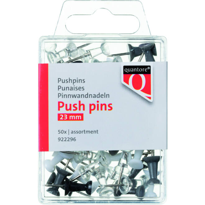 Push pins Quantore blister assorti