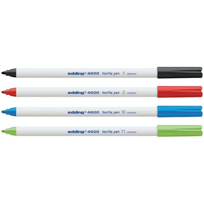 Viltstift edding 4600 textiel rond 1mm zwart