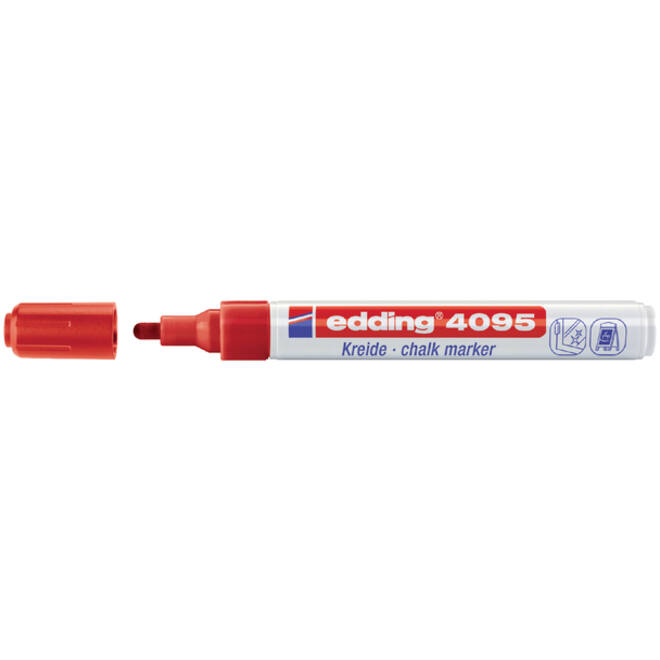 Krijtstift edding 4095 rond 2-3mm rood