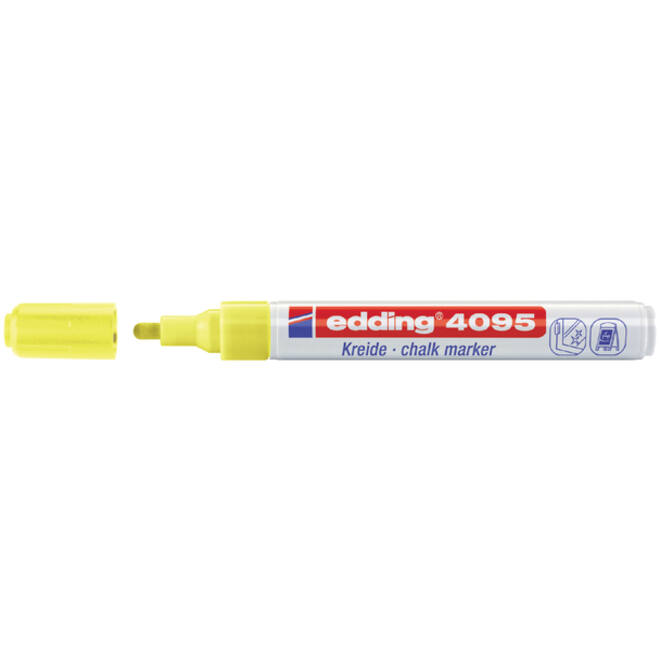 Krijtstift edding 4095 rond 2-3mm neon geel