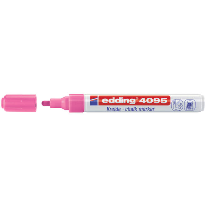 Krijtstift edding 4095 rond 2-3mm neon roze