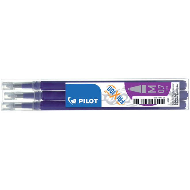 Rollerpenvulling PILOT friXion medium violet set à 3 stuks