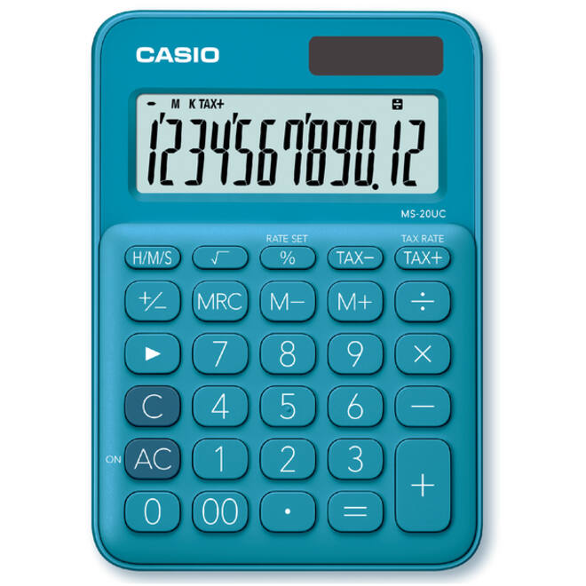 Rekenmachine Casio MS-20UC blauw