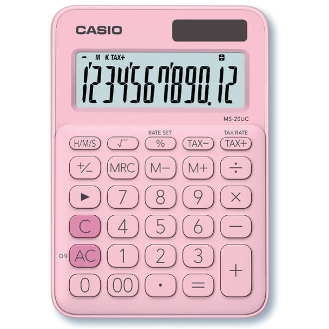 Rekenmachine Casio MS-20UC roze