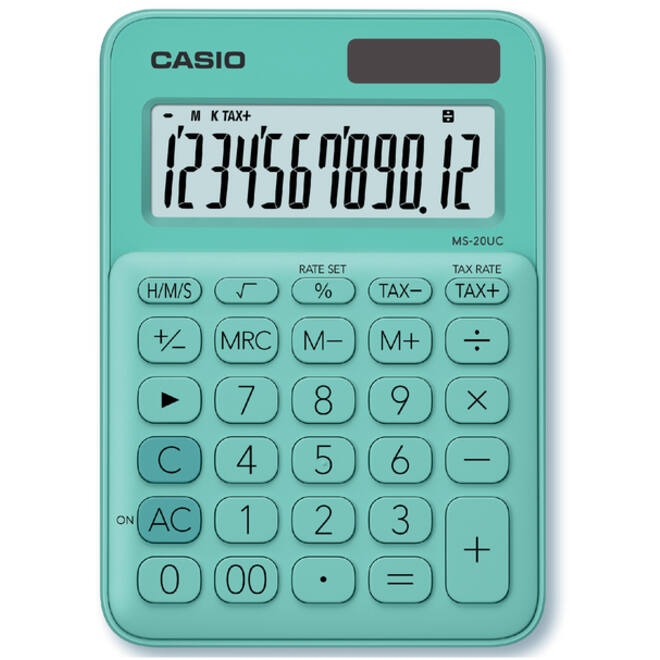 Rekenmachine Casio MS-20UC groen