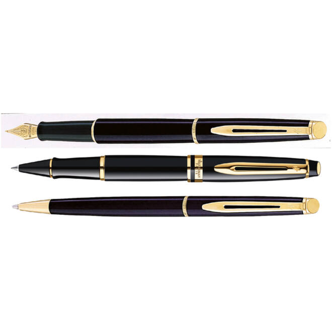 Rollerpen Waterman Expert black lacquer GT fijn