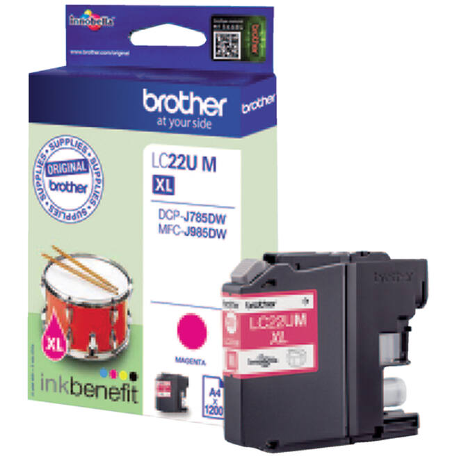 Inktcartridge Brother LC-22UM rood