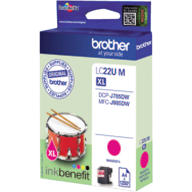 Inktcartridge Brother LC-22UM rood