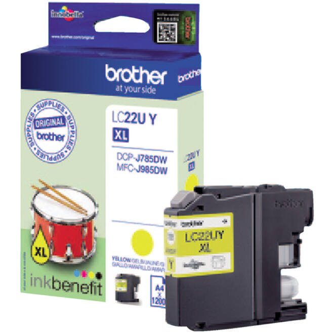 Inktcartridge Brother LC-22UY geel