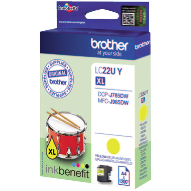 Inktcartridge Brother LC-22UY geel