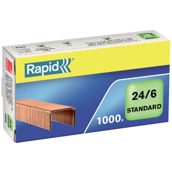 Nieten Rapid 24/6 verkoperd standaard 1000 stuks