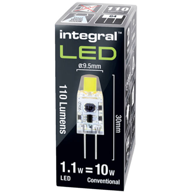 Ledlamp Integral GU4 4000K koel wit 1W 110lumen
