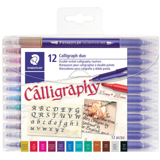 Kalligrafiepen Staedtler duo punt 2.0 en 3.5mm ass