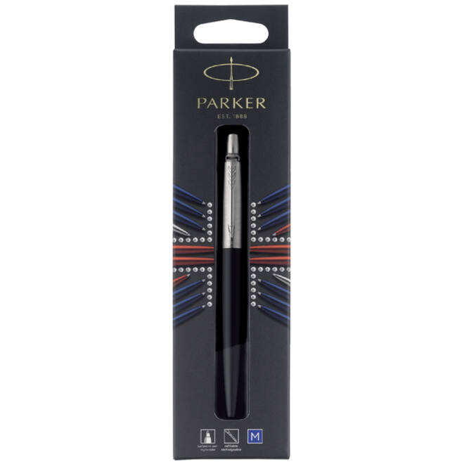 Balpen Parker Jotter Bond street black CT medium blister à 1 stuk