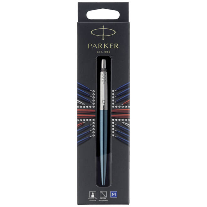 Balpen Parker Jotter Waterloo blue CT medium blister à 1 stuk