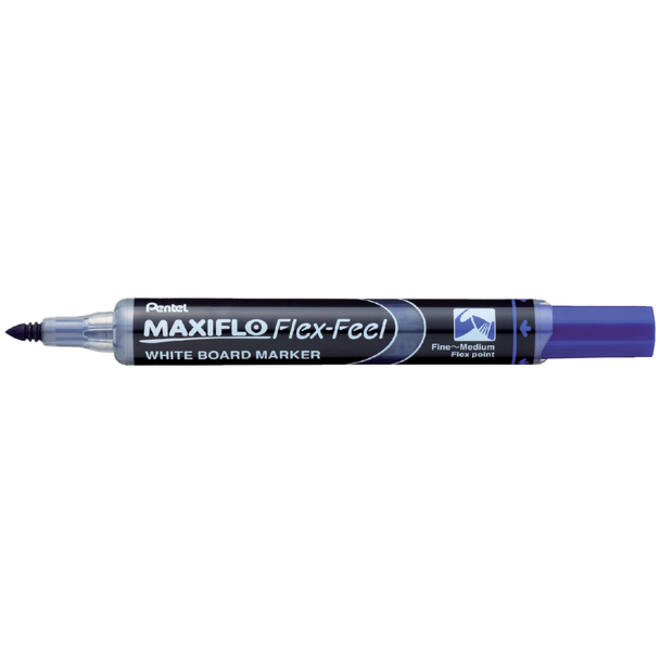 Viltstift Pentel MWL5SBF Maxiflo whiteboard rond 1.5-4.5mm blauw