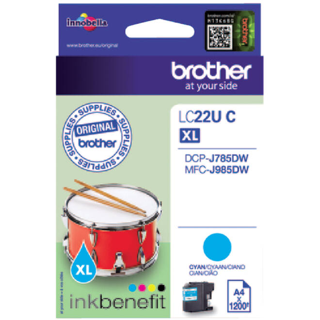 Inktcartridge Brother LC-22UC blauw