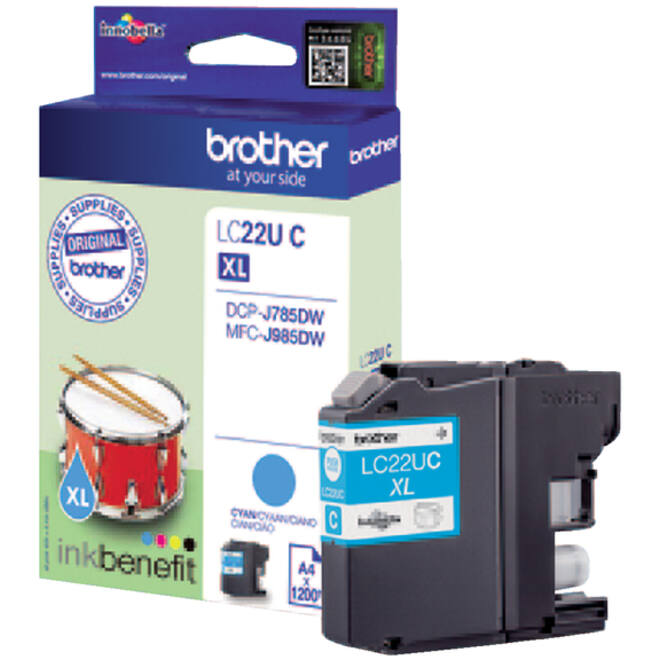 Inktcartridge Brother LC-22UC blauw
