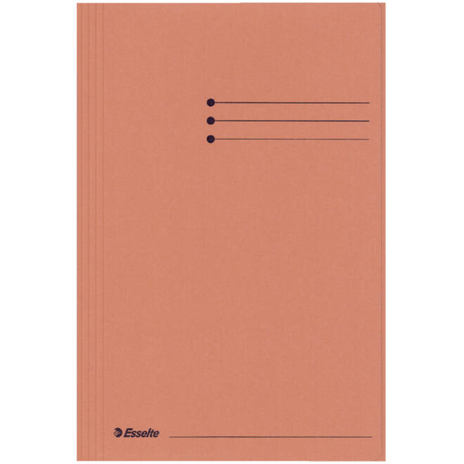 Dossiermap Esselte folio 3 kleppen manilla 275gr oranje