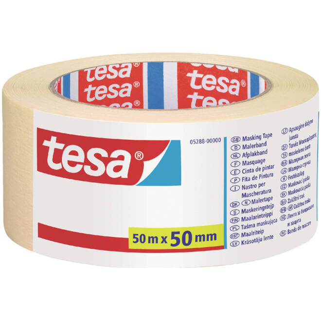 Afplaktape tesa® Economy 50mmx50m creme