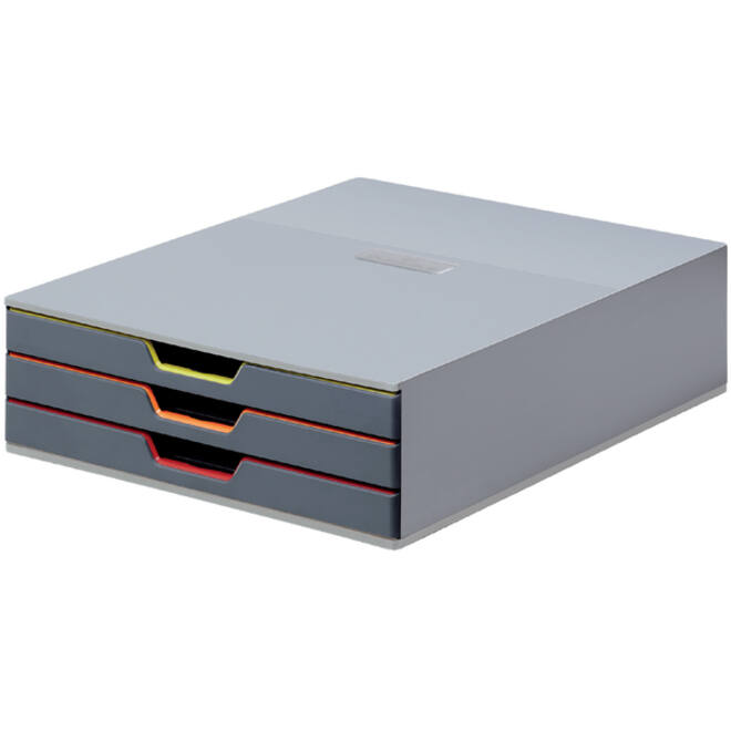 Ladenbox Durable Varicolor 3 laden grijs