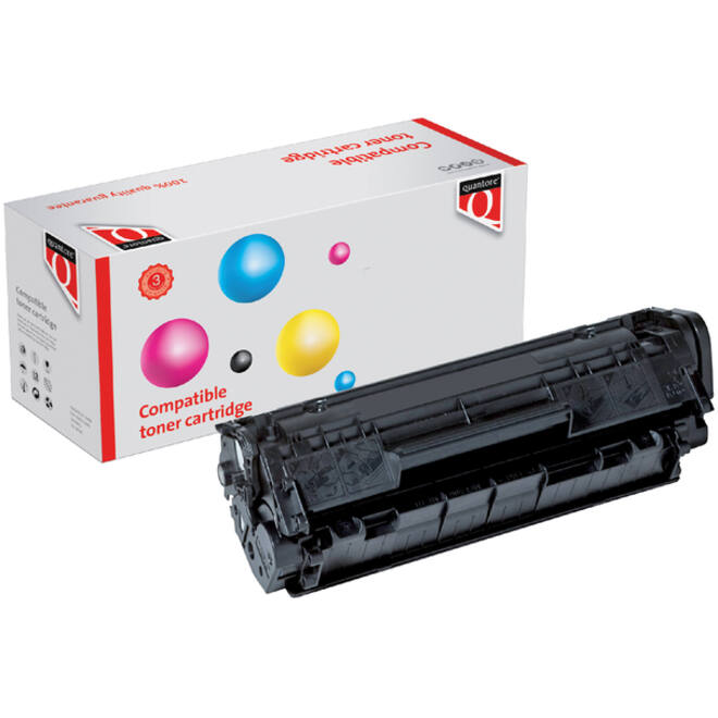Tonercartridge Quantore alternatief tbv HP Q2612A 12X zwart