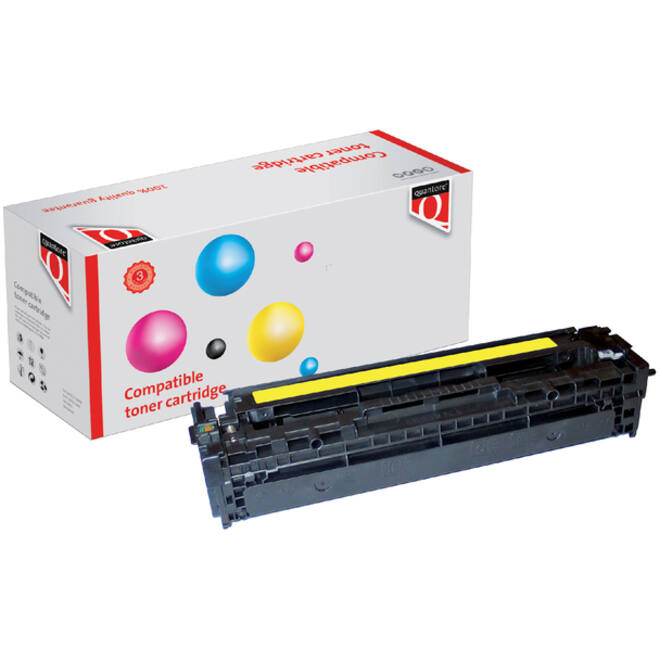 Tonercartridge Quantore alternatief tbv HP CB542A 125A geel