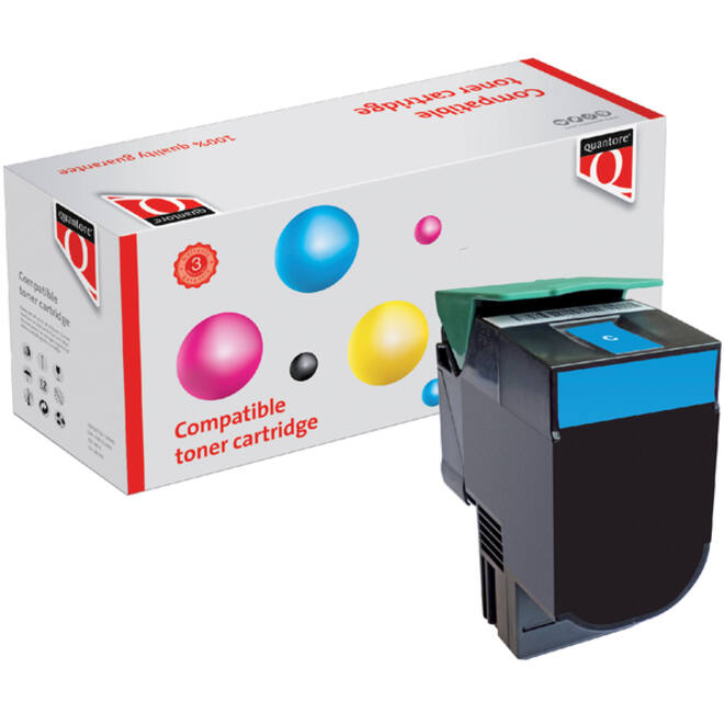 Tonercartridge Quantore alternatief tbv Lexmark C540H1CG blauw