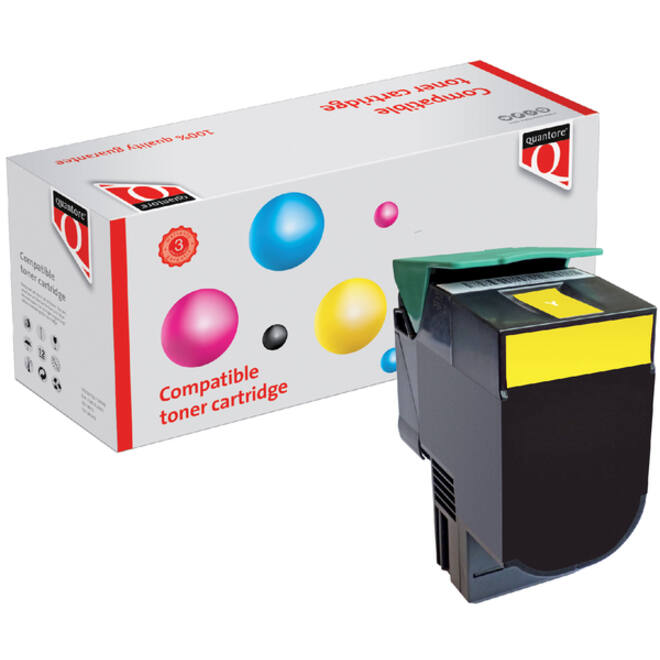 Tonercartridge Quantore alternatief tbv Lexmark C540H1YG geel