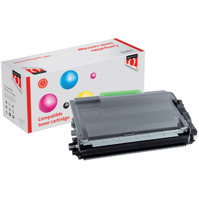 Toner Quantore alternatief tbv Brother TN-3480BK zwart