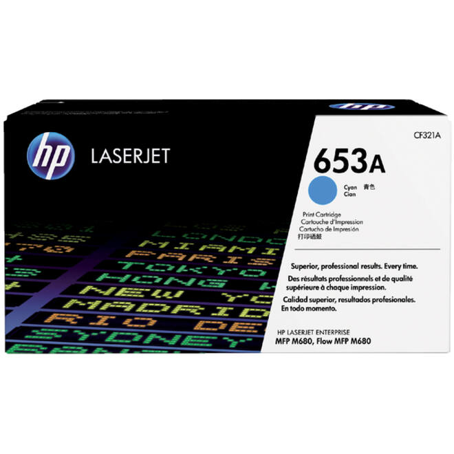 Tonercartridge HP CF321A 653A blauw