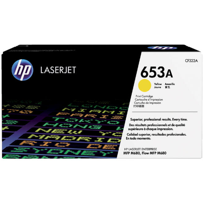 Tonercartridge HP CF322A 653A geel