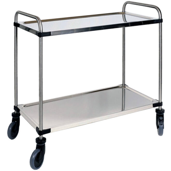 Serveerwagen met 2 plateaus 870x570x950mm