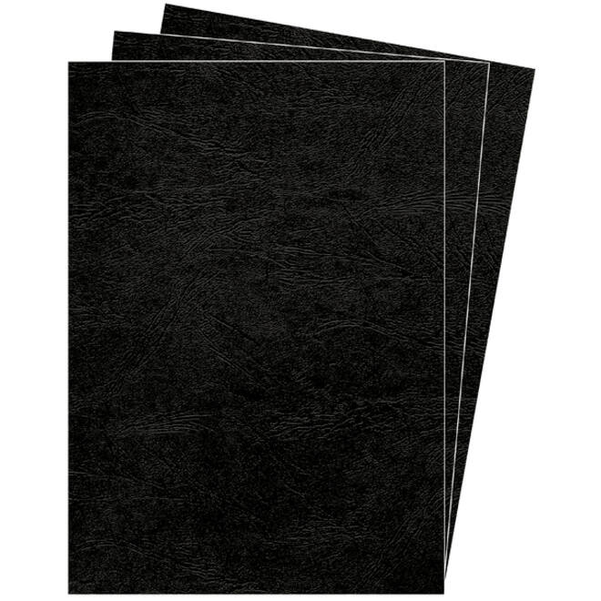 Voorblad Fellowes A4 lederlook zwart 100stuks