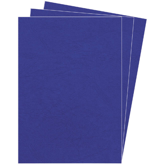 Voorblad Fellowes A4 lederlook royal blauw 25stuks