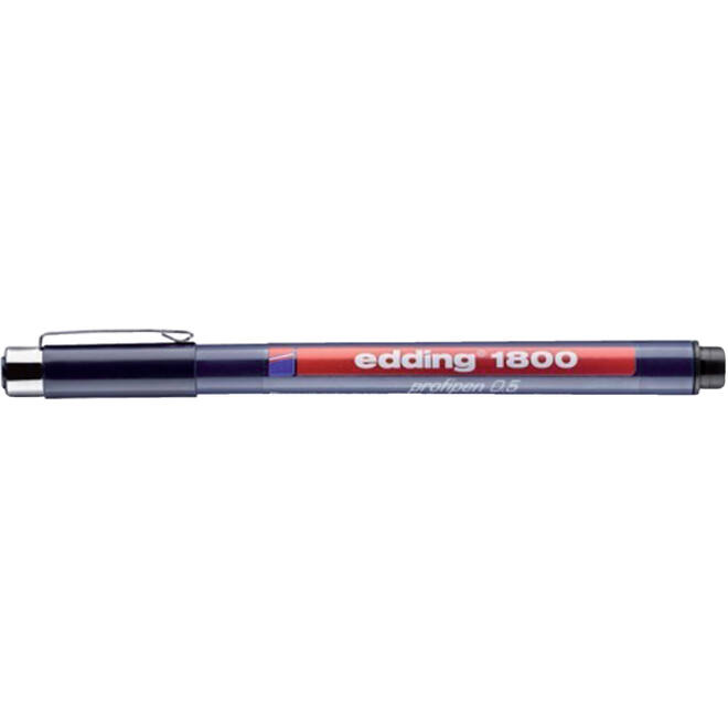 Fineliner edding 1800 0.25mm - 0.35mm - 0.5mm zwart set à 3 stuks