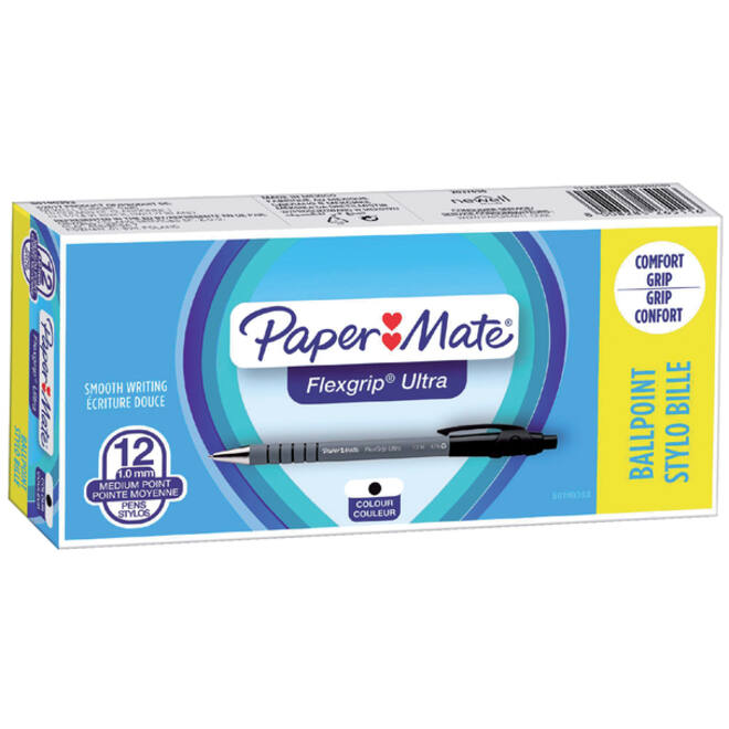 Balpen Paper Mate Flexgrip Ultra medium zwart