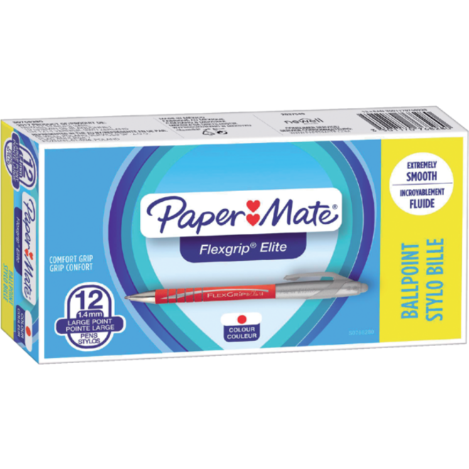 Balpen Paper Mate Flexgrip Elite breed rood