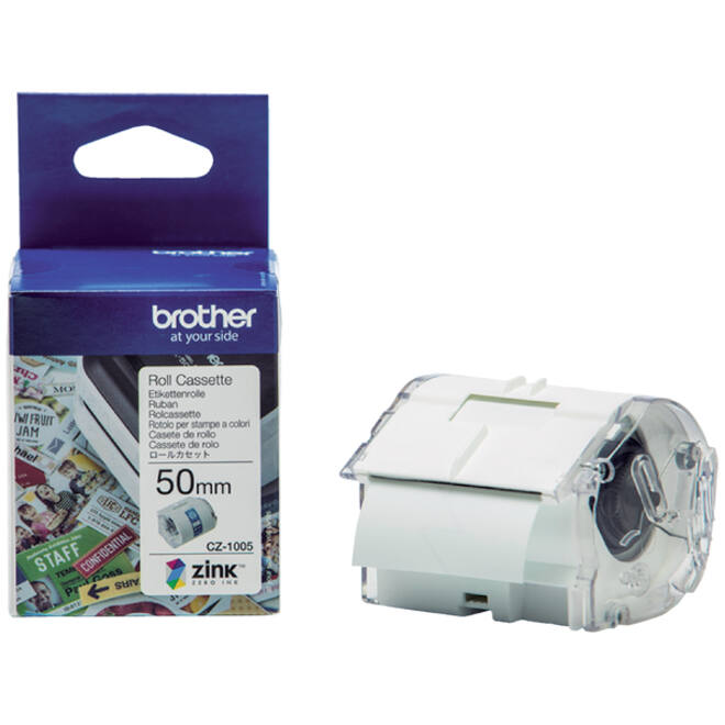 Etiket Brother CZ-1005 50mmX5m kleur opdruk