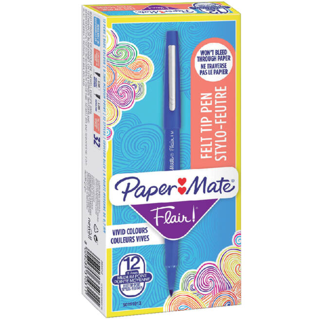 Fineliner Paper Mate Flair Original medium blauw